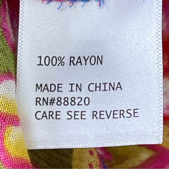 Haute Hippie Style Colorful Floral Top Blouse Size M NWT - Picture 10 of 10